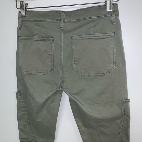 J Brand Utility Jeans‎ Size 24 Khaki Green  Cotton Mid Rise Skinny Ankle Zippers - Picture 10 of 12
